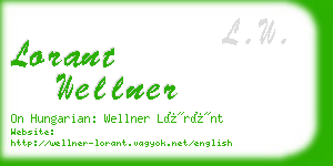 lorant wellner business card